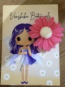 Flower card candle